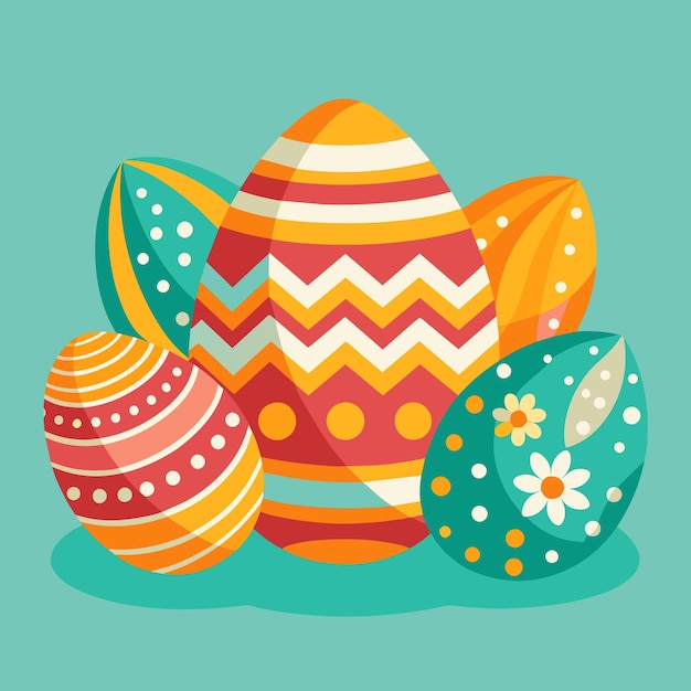 Hombres de color huevos de Pascua obra de arte vectorial