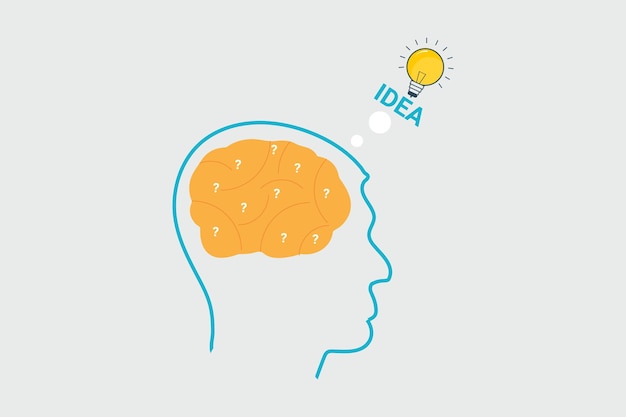 Hombres con grandes ideas creativas y bombilla Ilustración vectorial