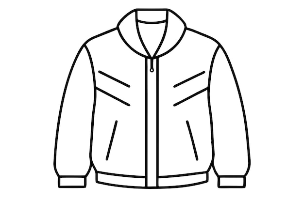 Hombres Ilustración vectorial de la línea de la chaqueta