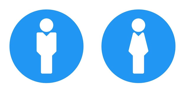 hombres y mujeres signo de icono