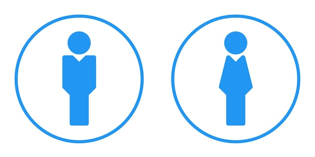 hombres y mujeres signo de icono