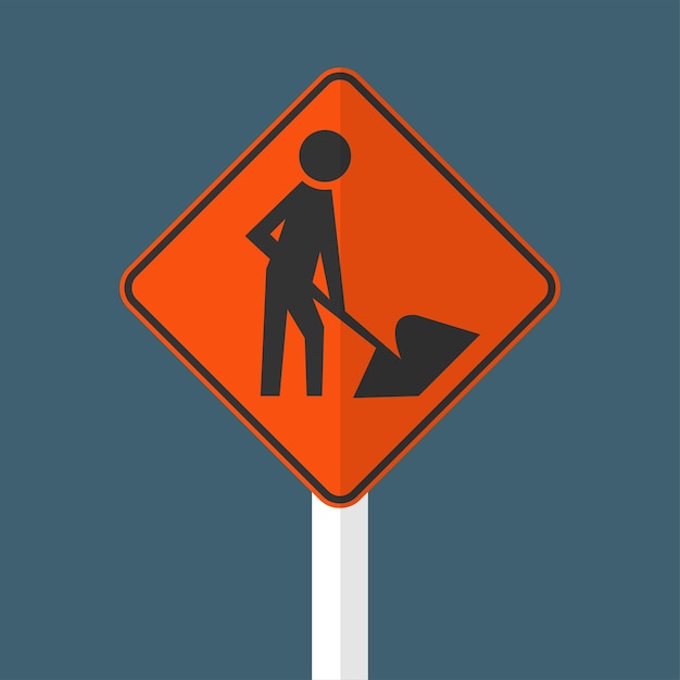 Hombres en el trabajo Ilustración del vector de señales