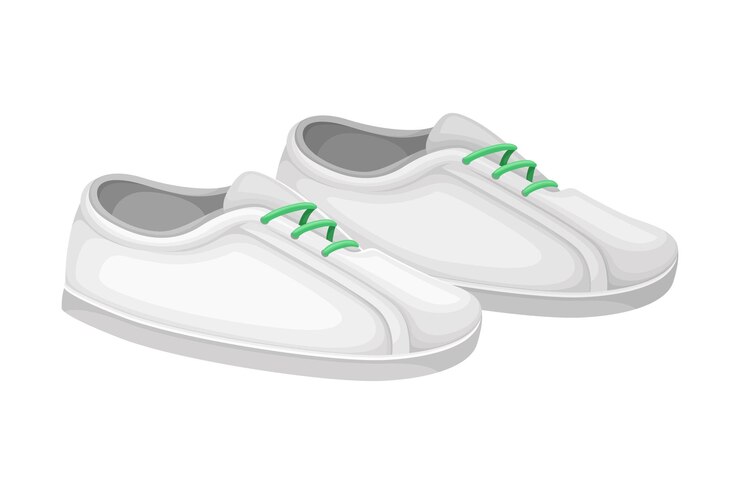 Vector hombres zapatos blancos casuales o zapatillas de deporte con cordones aislados en una ilustración vectorial de fondo blanco