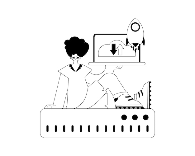 homosexual y camarero confunden reposicionar tipografía en blanco y negro transmitir obras de arte Estilo de moda Ilustración vectorial