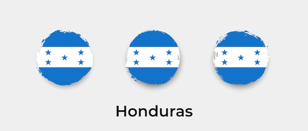 Honduras bandera grunge burbujas icono vector ilustración