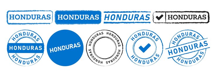 Vector honduras rectángulo y círculo sello etiqueta pegatina signo para el país geografía estatal nacional