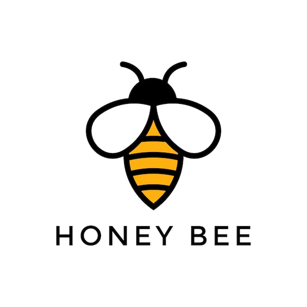 Honey bee animal logo vector vector plantilla de diseño para su negocio