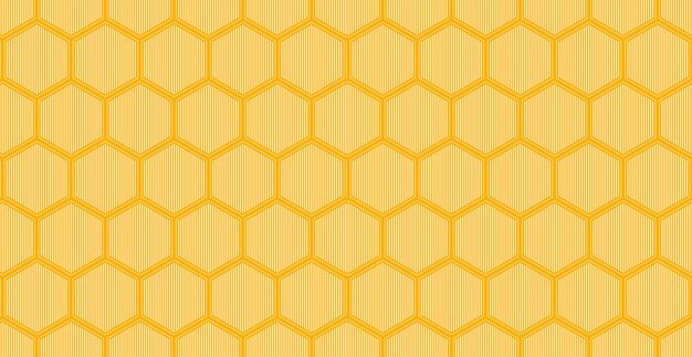 Honeycomb structure with cells arranged in a repeating hexagonal array Beehive seamless pattern bac