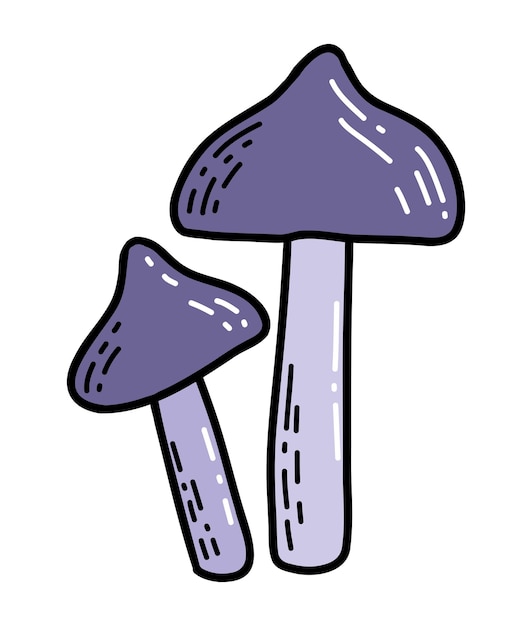 El hongo boletus del bosque es un elemento de ilustración plano y vívido de moda