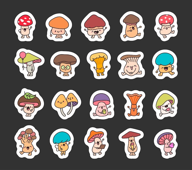 El hongo kawaii es muy bonito.
