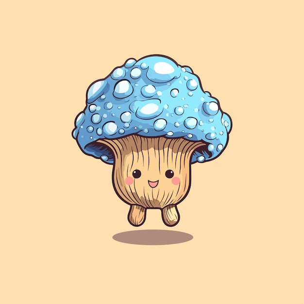 Vector el hongo matsutake es una ilustración de dibujos animados de kawaii.