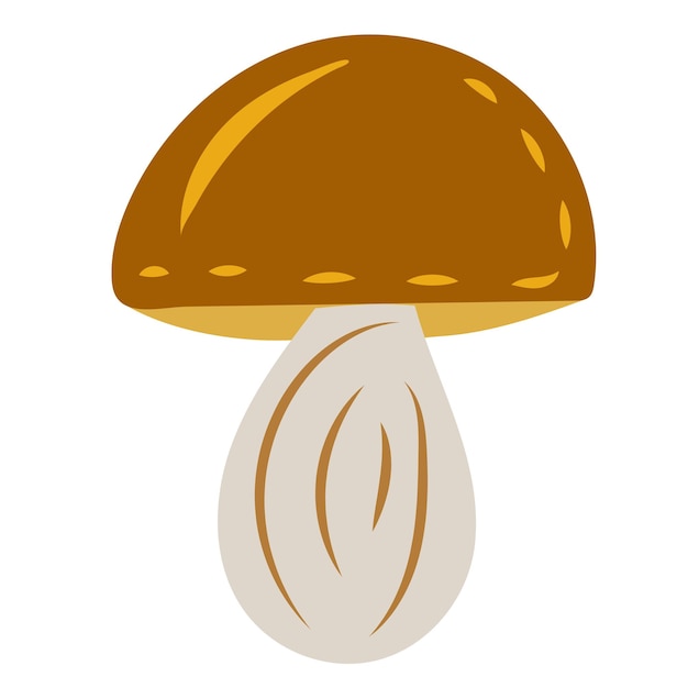 Hongo en vector aislado de estilo garabato