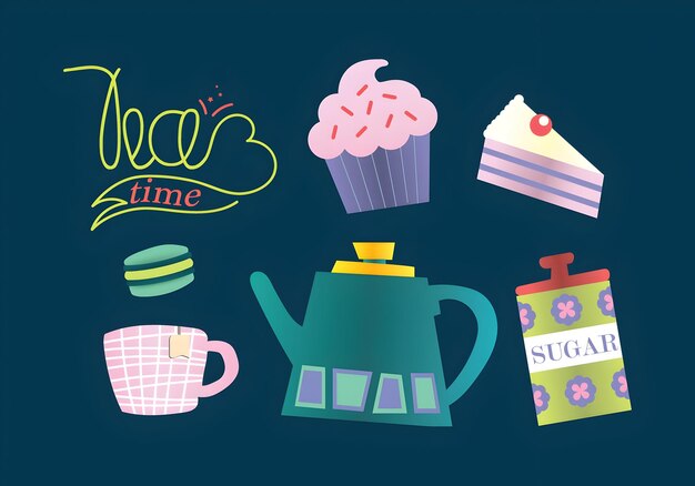 La hora del té deleita una encantadora colección de dulces y té