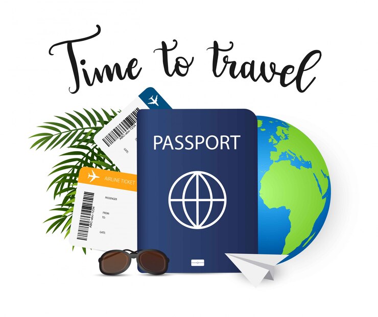Hora de viajar. Banner de verano