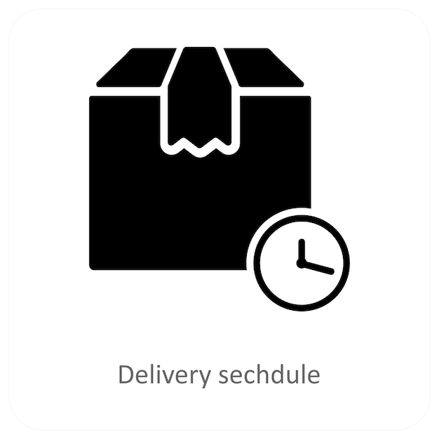 Horario de entrega y concepto de icono de cita