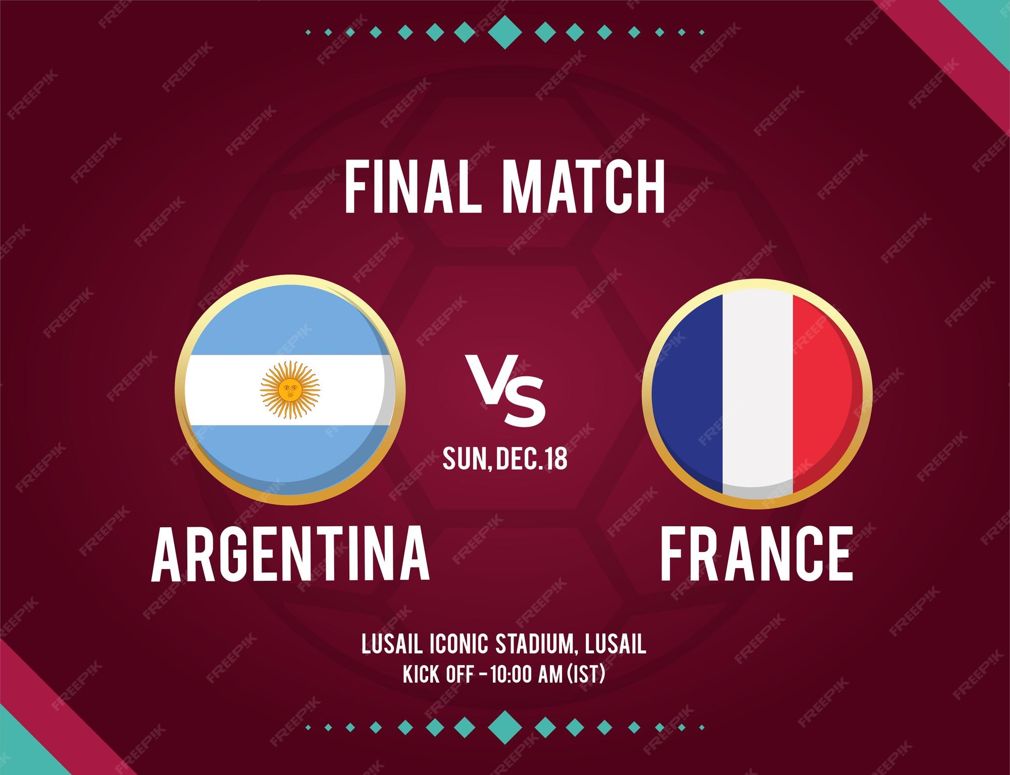 Horario del partido final argentina vs francia en el campeonato mundial