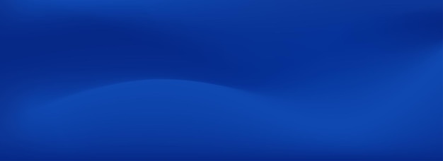 Horizontal largo vacío gradiente de onda suave oscuro azul brillante fondo abstracto para el banner del sitio web o