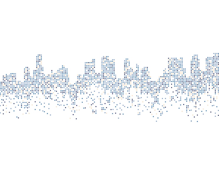Vector horizonte de la ciudad moderna