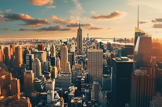 Un horizonte de la ciudad con una vista del horizon de la ciudad