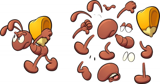 Hormiga enojada de dibujos animados | Vector Premium Hormiga enojada de dibujos animados | Vector Premium