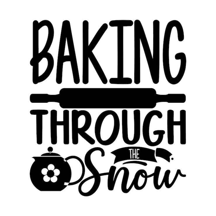 Vector horneando a través de la nieve diseño de letras para pancartas de felicitación alfombrillas para ratón impresiones de tarjetas y carteles