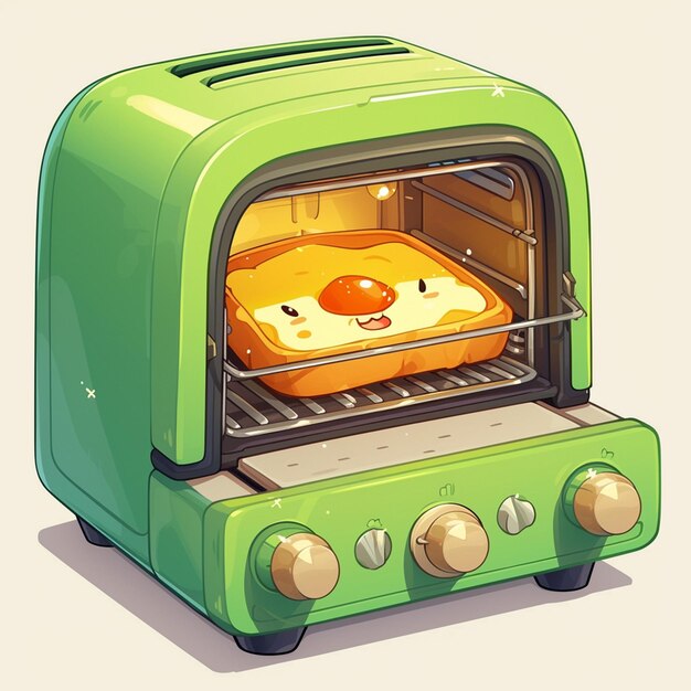 Vector horno tostador digital con funciones de fritura y horneado por aire