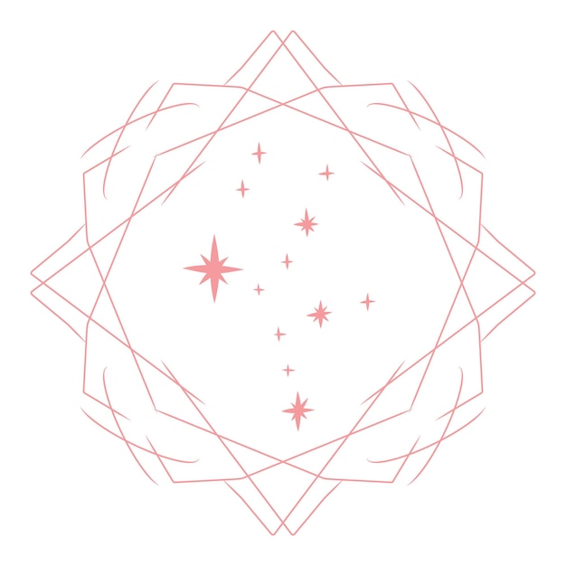 Horóscopo de la constelación Virgo constelación de estrellas astronómicas Constelación minimalista Ilustración vectorial
