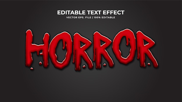 Vector horror de efecto de texto