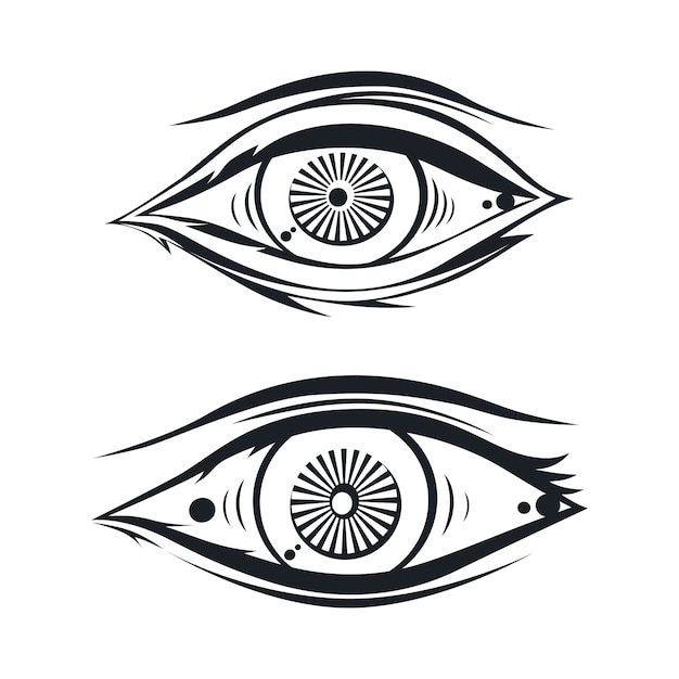 horus one eye theme vector art illustration