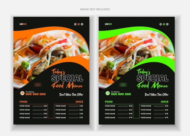 Hot and Tasty Food diseño de menús y comida Flyer