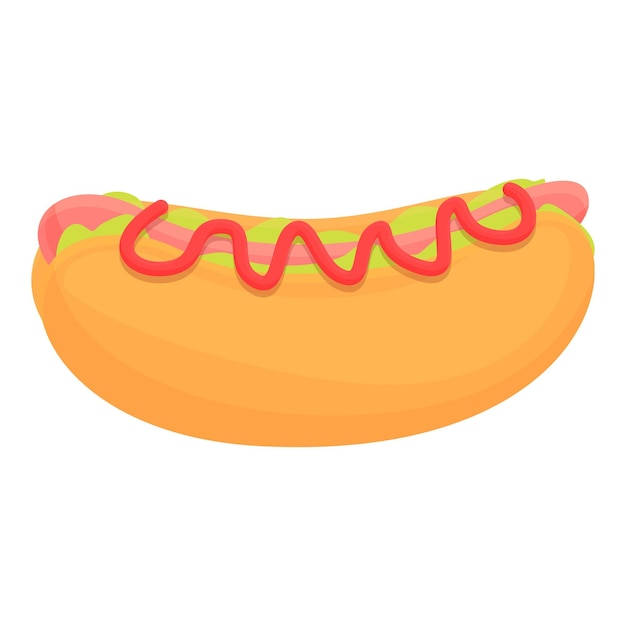 Vector hot dog icono dibujos animados vector comida hotdog menú salchicha