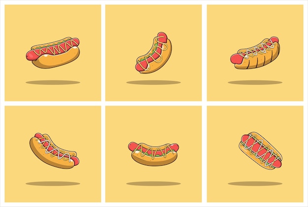 Vector hot dog