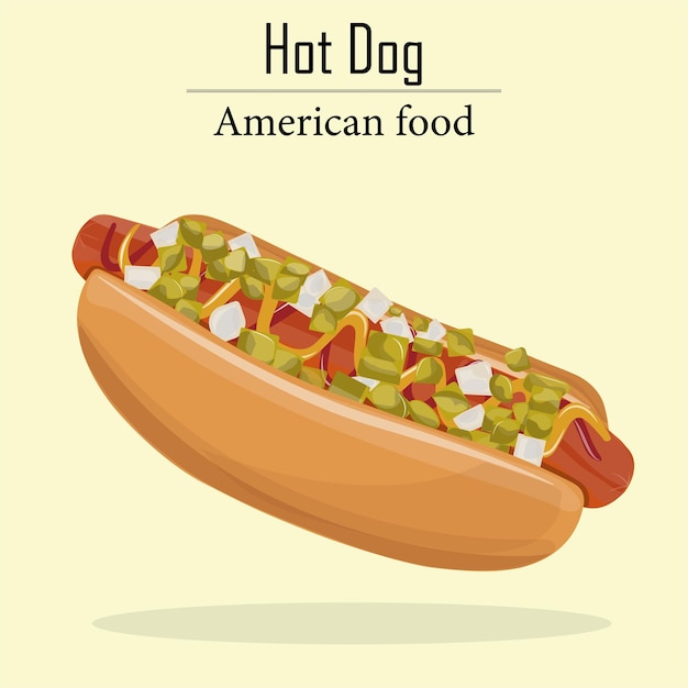 Vector hot dog