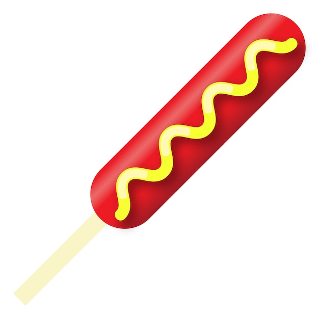 Hotdog en palito con queso