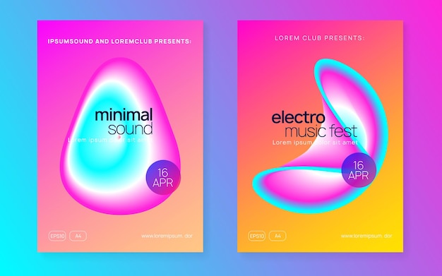 House banner electro y discotheque shape cool art para magazi