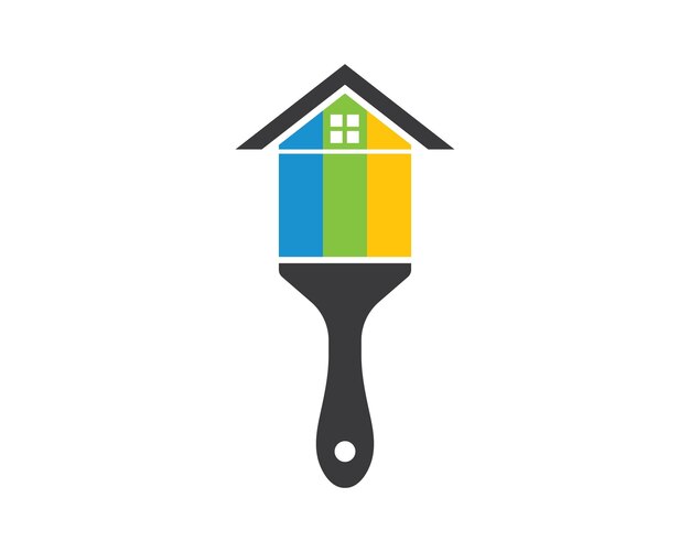 Housebulding pintura logo icono vector ilustración