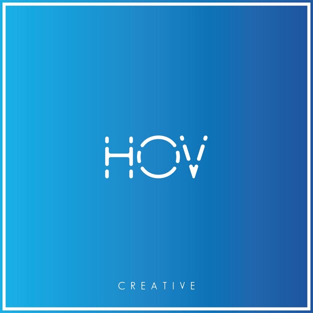 HOV Premium Vector Último diseño de logotipo Creativo Logotipo Vector Ilustración logotipo Monograma creativo