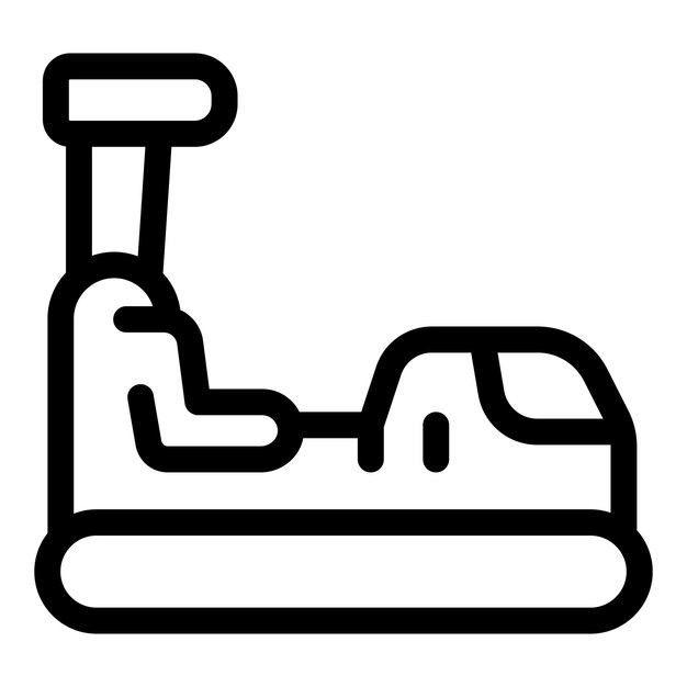 Hovercraft transportando personas icono de vehículo futurista