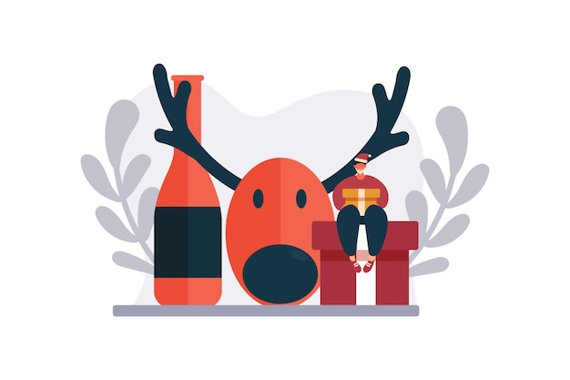 Hoy Navidad Flat Design