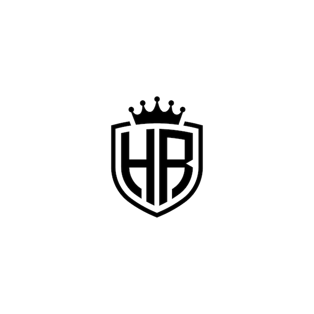 HR Monogram Logo Diseño carta texto nombre símbolo monocromo logotipo alfabeto carácter simple logo