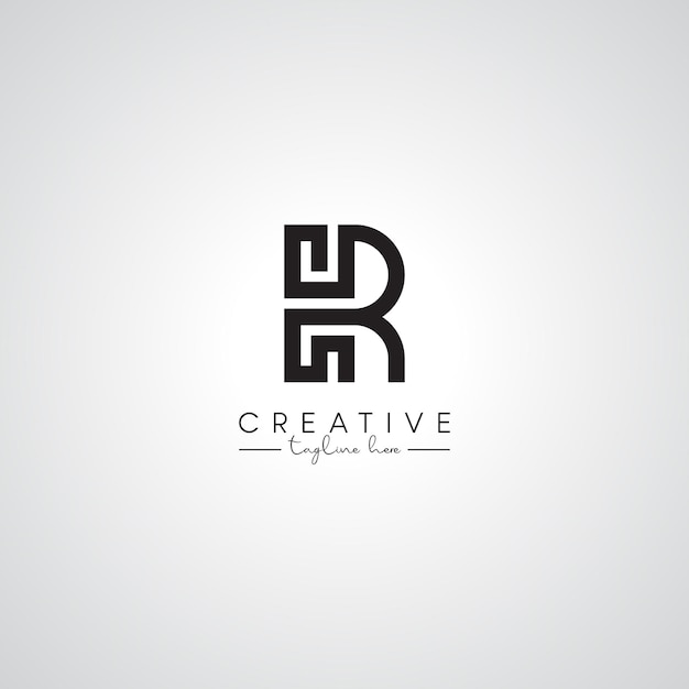 HRH Carta Moderno Artístico Abstracto Diseño del logotipo Basado en la plantilla de monograma inicial