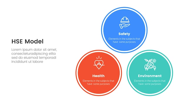 Hse marco infográfico plantilla de etapa de 3 puntos con estructura de triángulo de pila de círculo de pirámide de equilibrio para la presentación de diapositivas