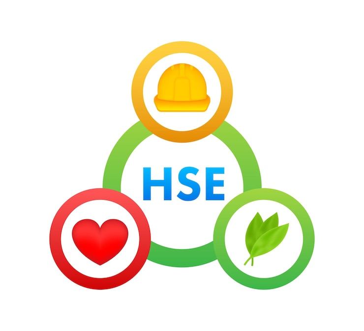 Vector hse salud seguridad medio ambiente protección del medio ambiente círculo empresarial ilustración de stock vectorial