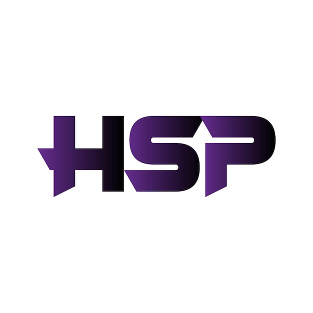 HSP diseño de logotipo vectorial de la letra abstracta creativa, el ícono inicial del símbolo y el vector