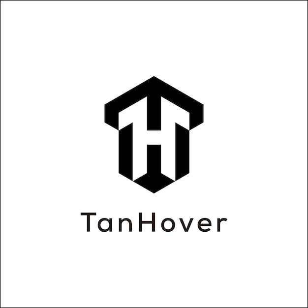 HT iniciales Logo diseño aislado vector ilustración