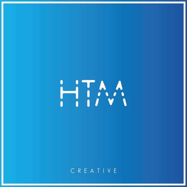 HTM Premium Vector El último diseño de logotipo Creativo Logo Vector Ilustración logotipo Monograma creativo
