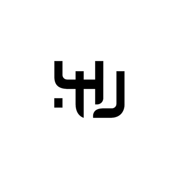 HU monograma diseño del logotipo letra texto nombre símbolo monocromático logotipo alfabeto carácter logotipo simple