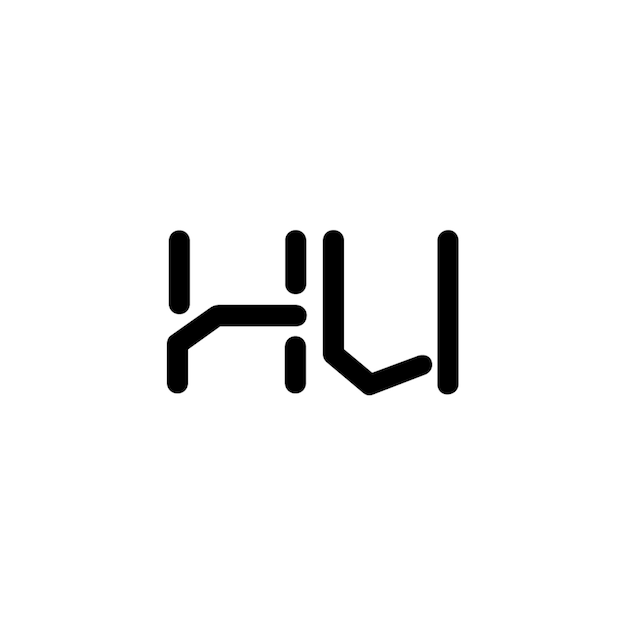 HU monograma diseño del logotipo letra texto nombre símbolo monocromático logotipo alfabeto carácter logotipo simple