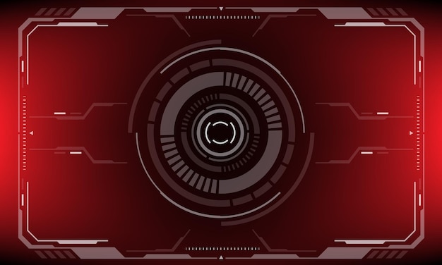 HUD interfaz blanca vista negro diseño geométrico tecnología futurista visualización creativa vector rojo