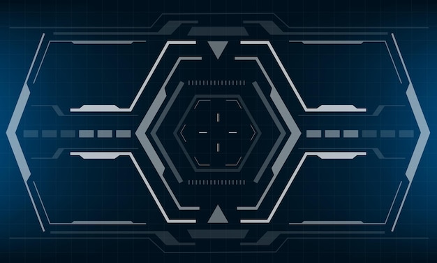 HUD interfaz de ciencia ficción diseño de vista de pantalla realidad virtual tecnología futurista vector de visualización